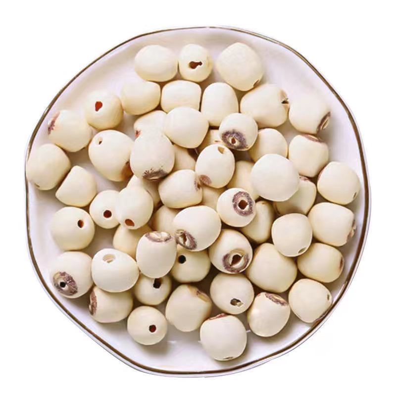 Graines de lotus blanches s&egrave;ches de haute qualit&eacute;, transform&eacute;es par friture, vente en gros de graines de fleur de lotus s&eacute;ch&eacute;es naturelles