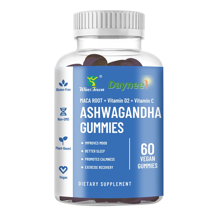 G&eacute;lules d'Ashwagandha en Marque Priv&eacute;e pour le Soulagement du Stress chez l'Adulte Compl&eacute;ments Anti-anxi&eacute;t&eacute; et Sommeil Bonbon G&eacute;lifi&eacute; Extrait de Racine