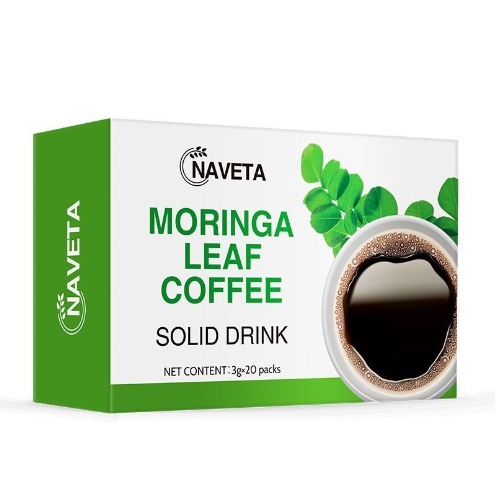 Caf&eacute; instantan&eacute; en poudre de qualit&eacute; alimentaire, best-seller, caf&eacute; aux feuilles de Moringa Oleifera pour la perte de poids, riche en vitamine C