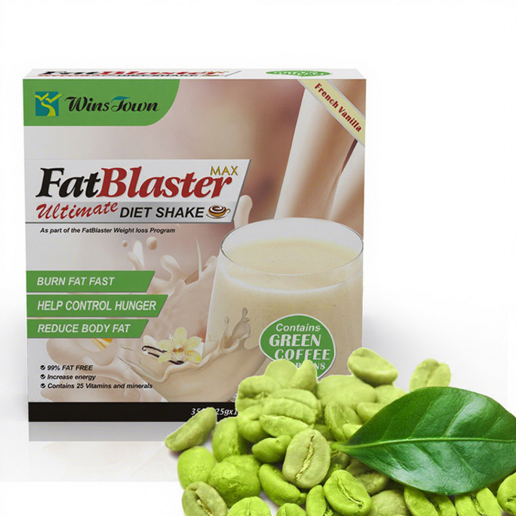 Shake de remplacement de repas &agrave; la vanille avec grain de caf&eacute; vert - Boisson pour contr&ocirc;ler la faim et g&eacute;rer la graisse