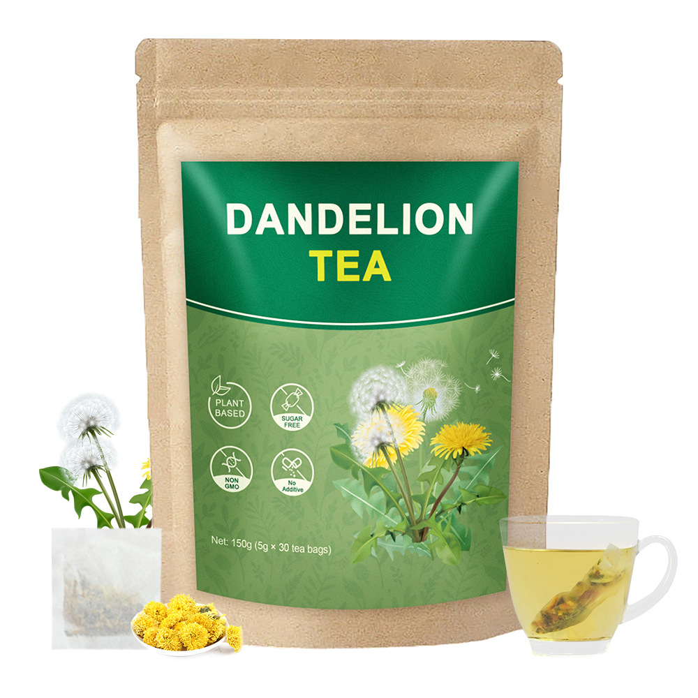 Infusion d'herbes de racine de pissenlit &agrave; base de plantes, sans caf&eacute;ine, pour la purification du foie, le soutien digestif et le bien-&ecirc;tre d&eacute;toxifiant du corps