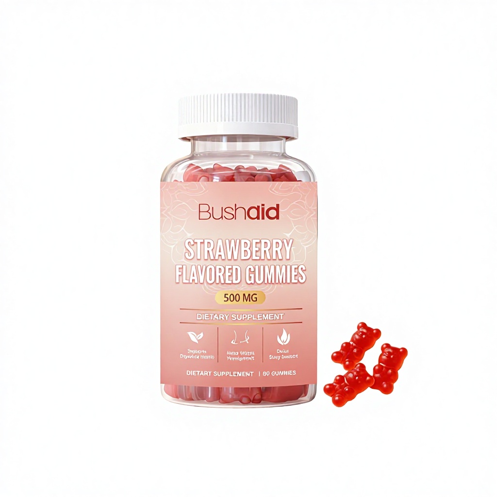 Gummies &eacute;quilibr&eacute;s en nutriments &agrave; la fraise Oem am&eacute;liorent la m&eacute;moire et le sommeil pour femmes 60 comprim&eacute;s