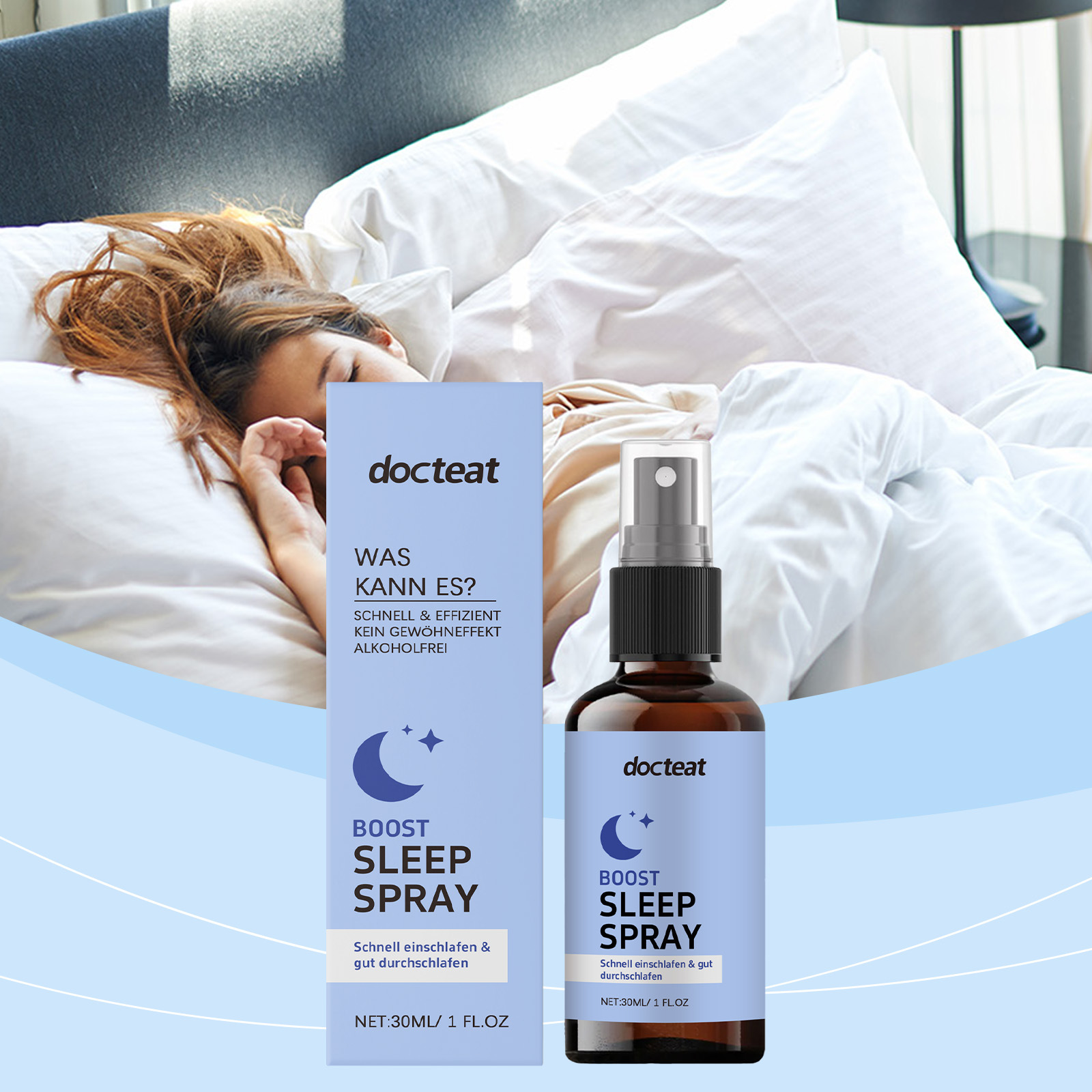 Extrait de plantes concentr&eacute; doux 30 ml Spray apaisant et relaxant pour le sommeil nocturne Doux pour les travailleurs de bureau Soin relaxant pour le corps la nuit
