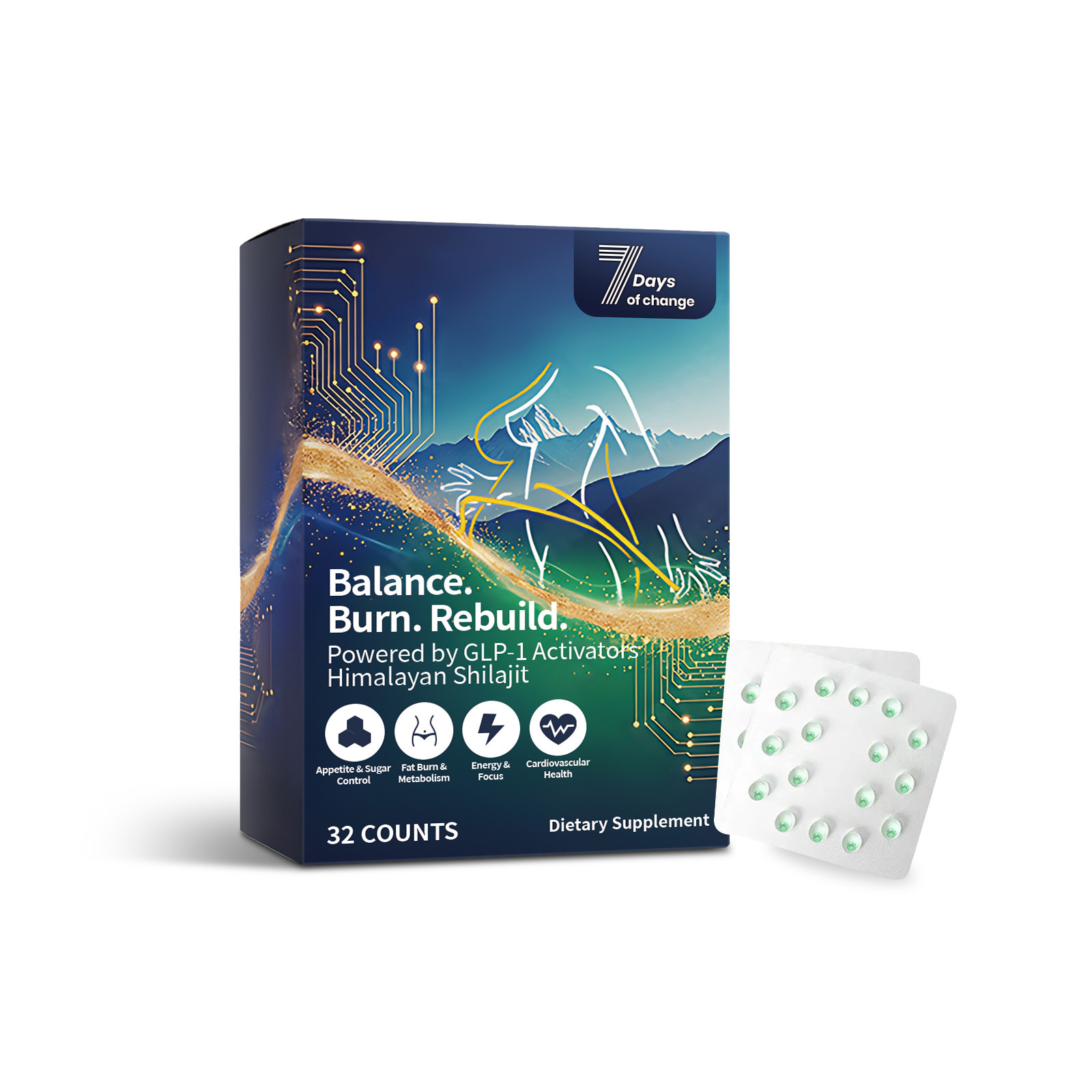 Soins du corps Beaut&eacute; Pilules 32-compt&eacute;-peau &Eacute;claircissante & Am&eacute;lioration de la Silhouette Avec un Soutien Nutritionnel Quotidien