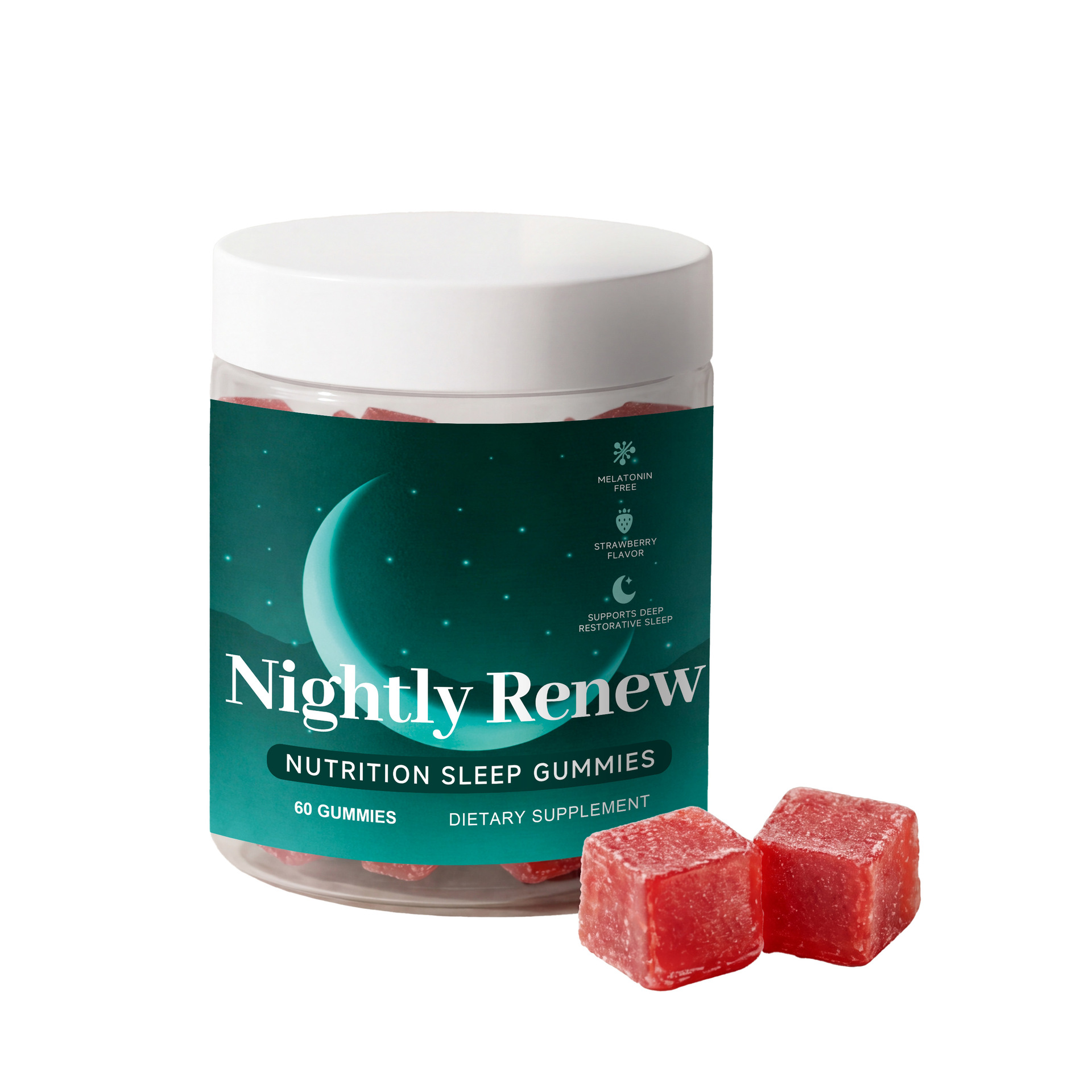 Gommes pour favoriser le sommeil 60 unit&eacute;s Chiques molles pour soutenir la m&eacute;moire pour des soins quotidiens doux et un sommeil nocturne confortable