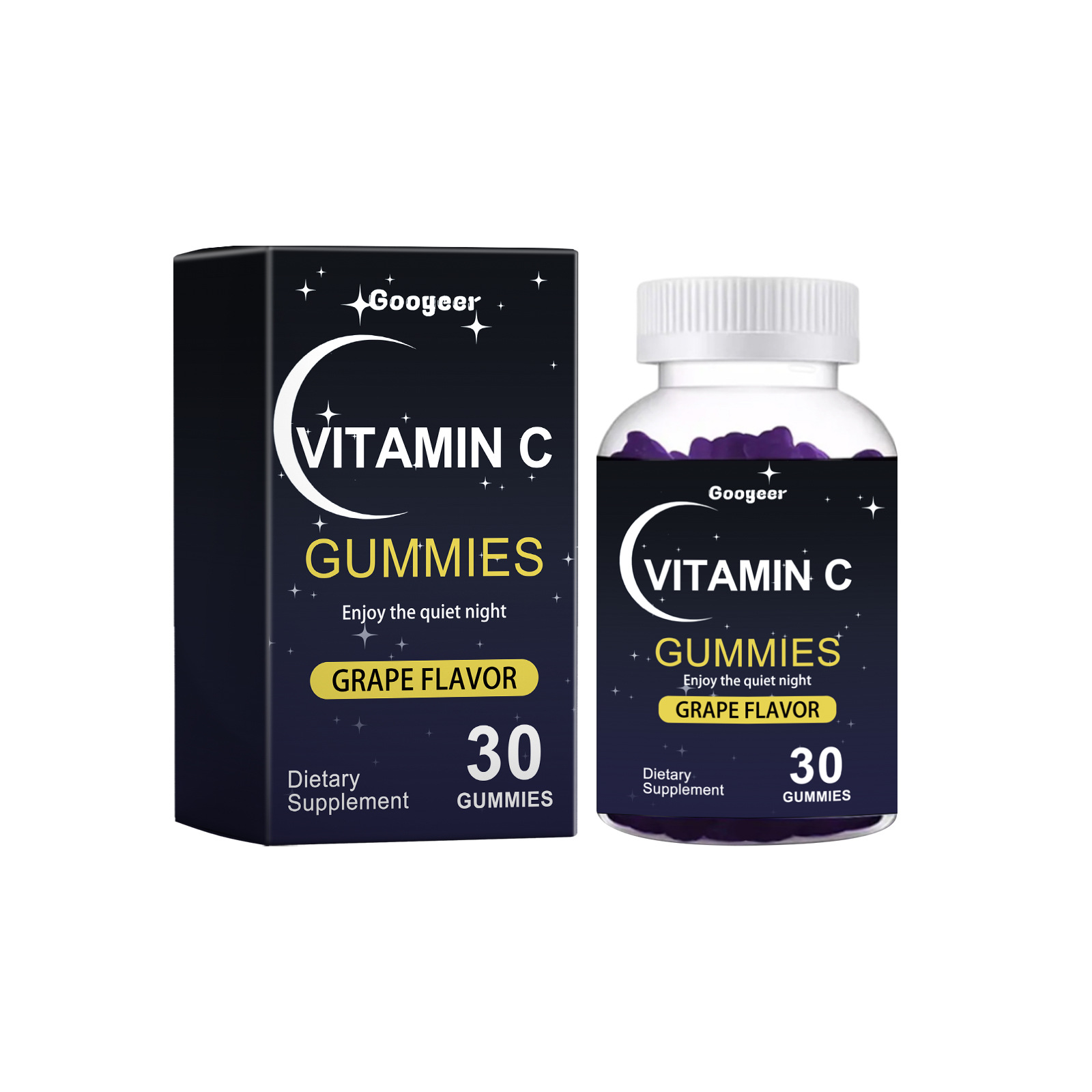 Gommes pour le sommeil infus&eacute;es &agrave; la vitamine C et au 5-HTP, 30 gommes pour la relaxation en soir&eacute;e et le soin du corps